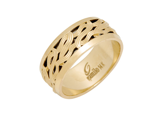 Woven Frame Gold Band